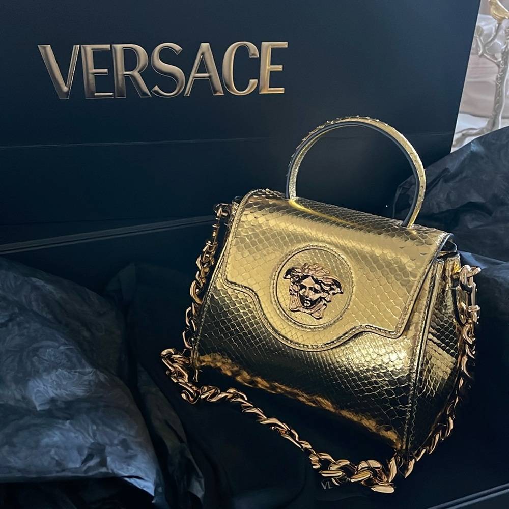 Versace top handle good python bag - Picture 3 of 5